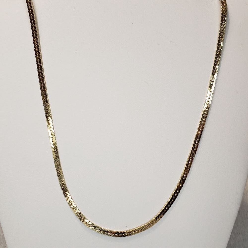 Gold Herringbone necklace 20"
